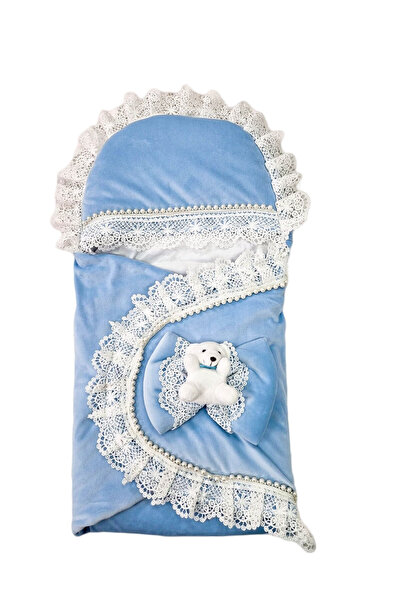 fantasialand Marsupiu elegant pentru botez, albastru deschis