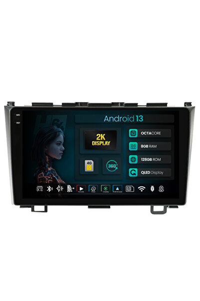 HUB64 Navigatie 2K Honda CRV (2006-2012), 8GB RAM, Android 13, Octacore, Slot Sim 4G