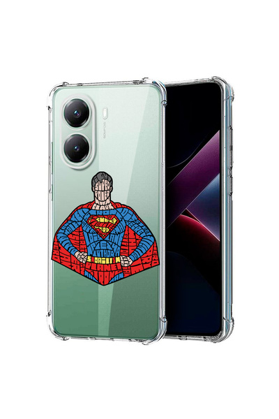 bestcase Αντικραδασμική θήκη πλάτης για Poco X7 Pro 5G, Καλλιγραφία Superman,...