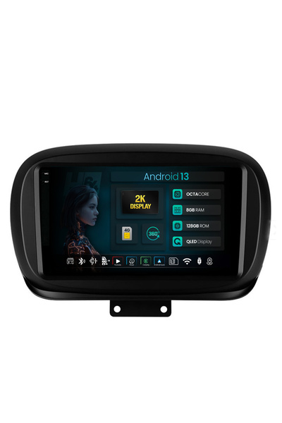 HUB64 Navigatie 2K Fiat 500X (2014-2020), 8GB RAM, Android 13, Octacore, Slot...