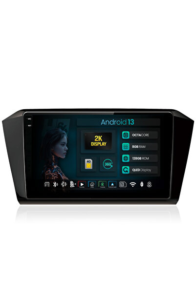 HUB64 Navigatie 2K Volkswagen Passat B8, 8GB RAM, Android 13, Octacore, Slot ...