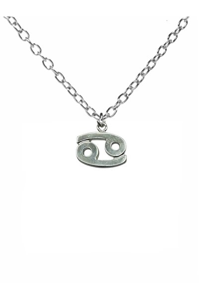 Herşey Nota Cancer Zodiac Symbol Necklace – Unisex Astrological Design with 60 cm Chain, Zinc Plated