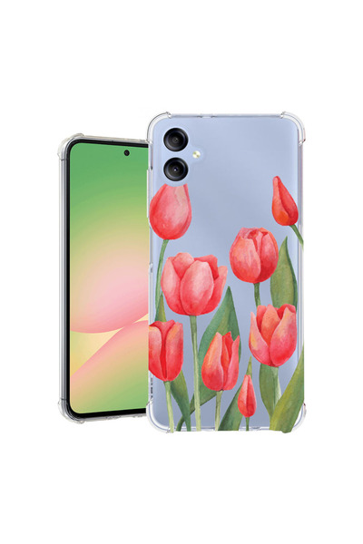 bestcase Carcasă spate antișoc pentru Samsung Galaxy A06 4G, Lalele roșii, 19...