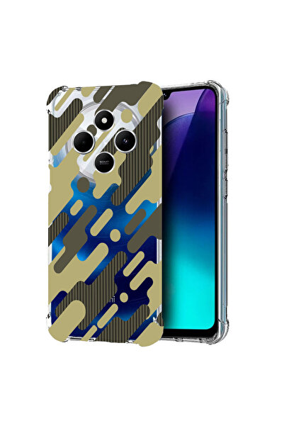 bestcase Carcasă spate antișoc pentru Poco C75 / Redmi 14C / A4, camuflaj ver...