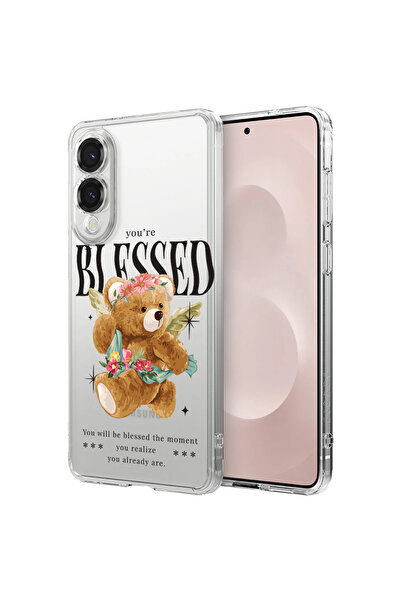 bestcase Carcasă spate antișoc pentru Samsung Galaxy S25 Edge, Teddy Bear Ble...