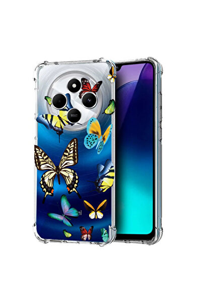 bestcase Carcasă spate antișoc pentru Poco C75 / Redmi 14C / A4, fluturi colo...