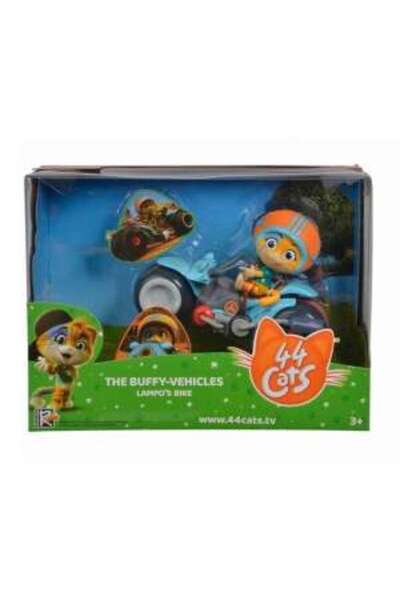 Simba 44 Cats Lampo Figurine with Motorcycle Set