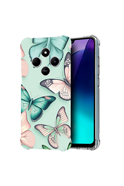 bestcase Carcasă spate antișoc pentru Poco C75 / Redmi 14C / A4, model flutur...