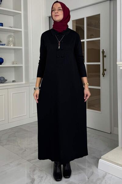 Rabia Şamlı Laçin Knitwear Dress Black
