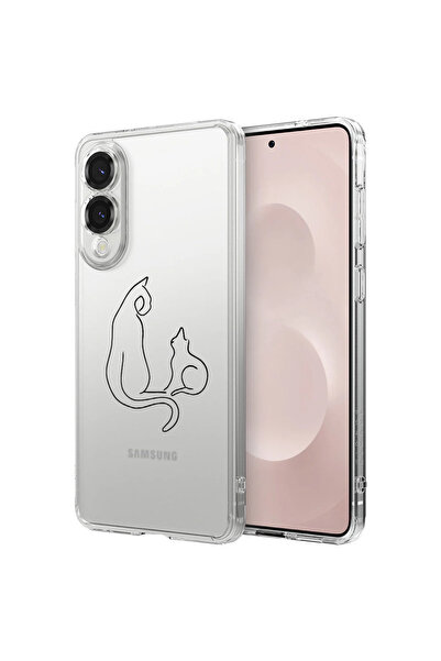 bestcase Carcasă spate antișoc pentru Samsung Galaxy S25 Edge, Abstract Cat, ...