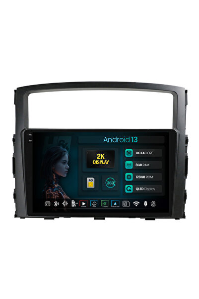 HUB64 Navigatie 2K Mitsubishi Pajero (2006-2014), 8GB RAM, Android 13, Octaco...