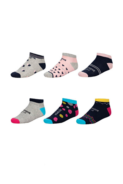 Lee Cooper Set of 6 pairs of women's socks, with logo, multicolor, short, size 39-42, Originals