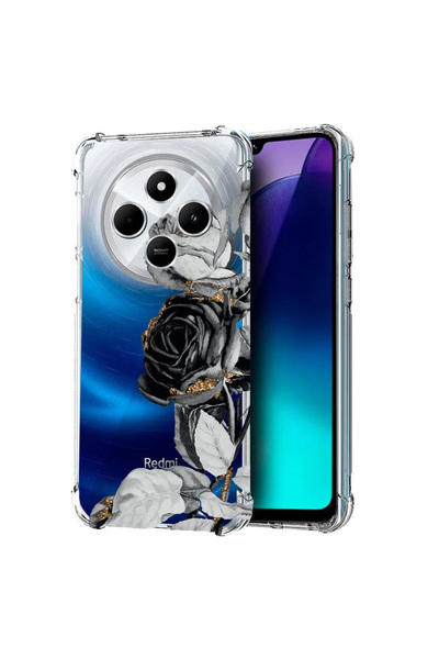 bestcase Carcasă spate antișoc pentru Poco C75 / Redmi 14C / A4, negru roz, 1...