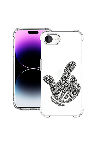 bestcase Carcasă spate antișoc pentru Apple iPhone 16e, model caligrafic cu M...