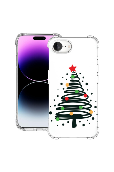bestcase Удароустойчив калъф за Apple iPhone 16e, Коледна елха, 1988231 AS 1608