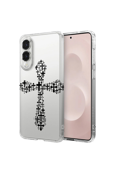 bestcase Αντικραδασμική θήκη πλάτης για Samsung Galaxy S25 Edge, Σταυρός σε σ...