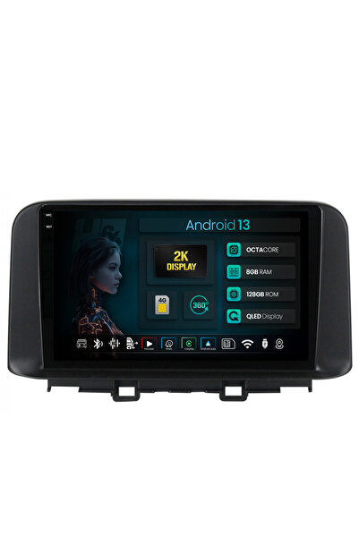 HUB64 Navigatie 2K Hyundai Kona (2018+), 8GB RAM, Android 13, Octacore, Slot ...