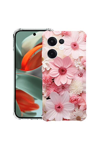 bestcase Carcasă spate antișoc pentru OPPO Reno13 F 5G, margaretă roz și albă...