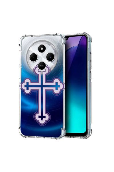 bestcase Carcasă spate antișoc pentru Poco C75 / Redmi 14C / A4, cruce mov, 1...