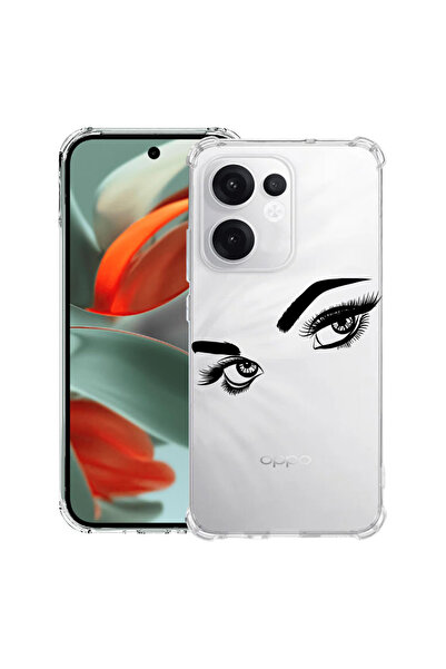 bestcase Carcasă spate antișoc pentru OPPO Reno13 F 5G, ochi atrăgători de fe...