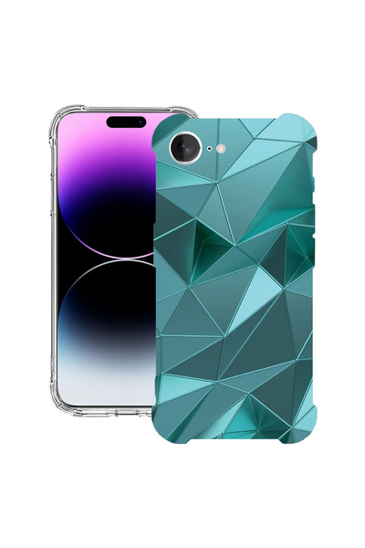 bestcase Carcasă spate antișoc pentru Apple iPhone 16e, mozaic verde, 1988231...