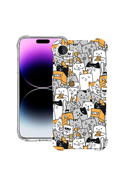 bestcase Carcasă spate antișoc pentru Apple iPhone 16e, model pisică, 1988231...