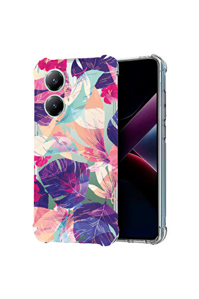 bestcase Carcasă spate antișoc pentru Poco X7 Pro 5G, flori tropicale, 198823...