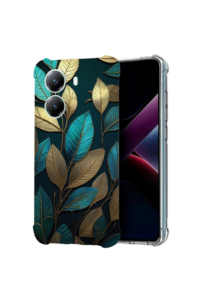 bestcase Carcasă spate antișoc pentru Poco X7 Pro 5G, pene aurii, 1988230 AS ...