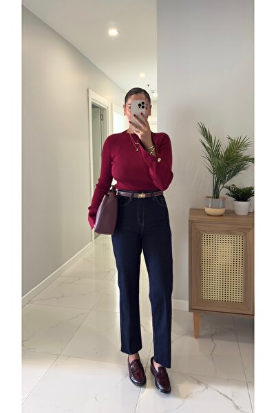 BİRCANÇİL ZR Wita Blugi albastru închis cu tăietură în picioare, lungime întreagă