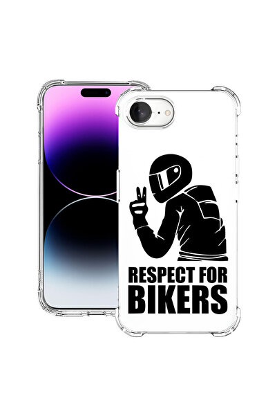 bestcase Carcasă spate antișoc pentru Apple iPhone 16e, Respect For Bikers, 1...