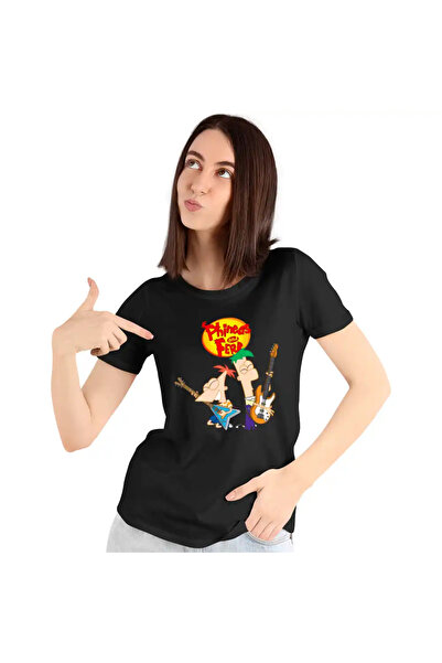 OEM Tricou Femei Phineas and Ferb Chitara Trupa