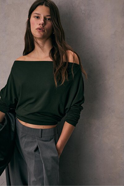 Stradivarius Asymmetric modal T-shirt