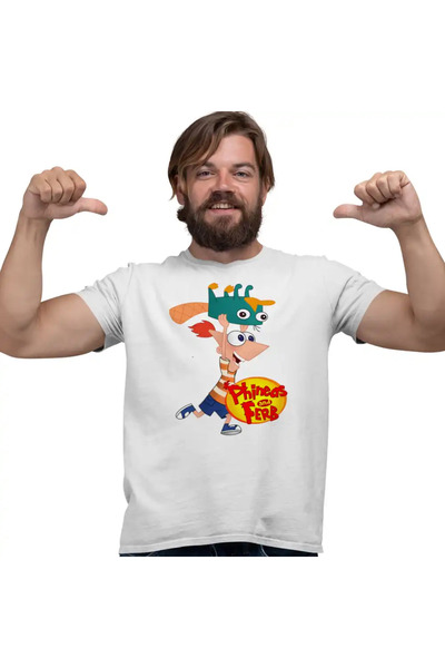 OEM Men's Phineas and Ferb Double Perry Runs T-Shirt