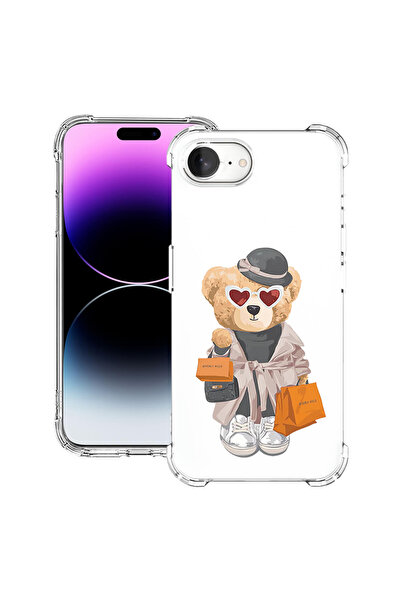 bestcase Αντικραδασμική θήκη πλάτης για Apple iPhone 16e, Teddy Bear Shopping...