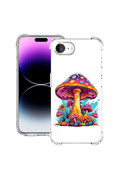 bestcase Αντικραδασμική θήκη πλάτης για Apple iPhone 16e, Dream Colors Mushro...