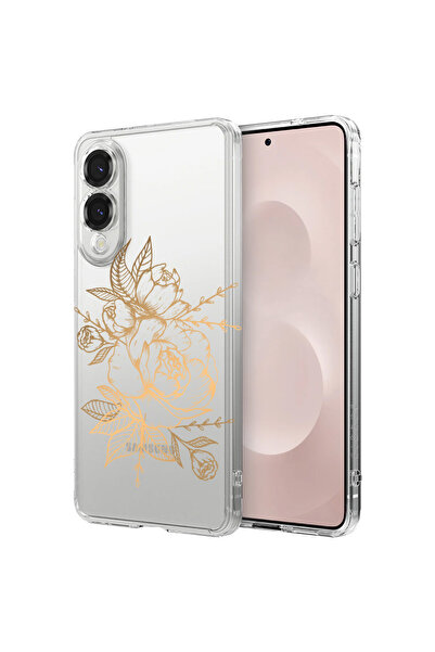 bestcase Αντικραδασμική θήκη πλάτης για Samsung Galaxy S25 Edge, Golden Rose,...