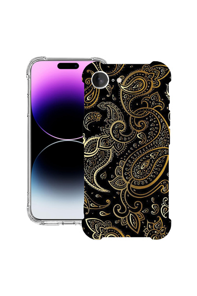 bestcase Αντικραδασμική πίσω θήκη για Apple iPhone 16e, χρυσό μοτίβο, 1988231 AS 1154