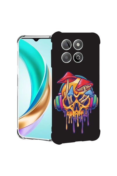 bestcase Carcasă spate antișoc pentru Honor X8C, model ciupercă-craniu, 19882...