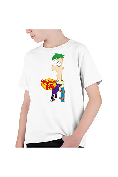 OEM Tricou Copii Baieti Phineas si Ferb Skateboard
