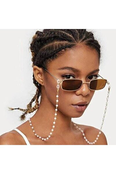 KESNUP Αλυσίδα γυαλιών από μεταλλικό κράμα με μαργαριτάρια Λευκό/Χρυσό