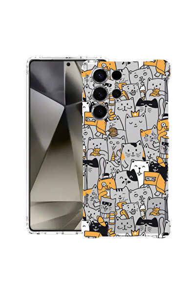 bestcase Αντικραδασμική θήκη πλάτης για Samsung Galaxy S25 Ultra, μοτίβο γάτα...