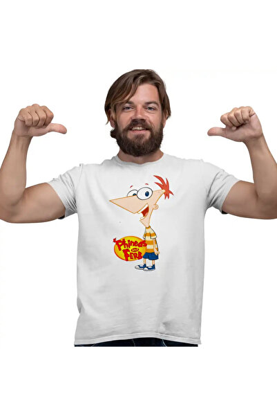 OEM Мъжка тениска с анимационни филми за Финиъс и Фърб