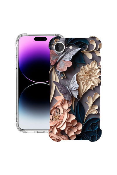 bestcase Carcasă spate antișoc pentru Apple iPhone 16e, fluture, 1988231 AS 1225