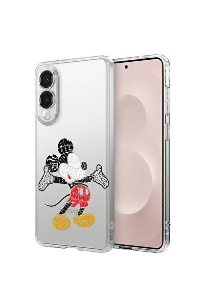bestcase Удароустойчив калъф за Samsung Galaxy S25 Edge, калиграфия Мики Маус...