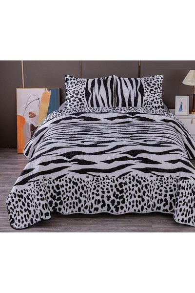 CHIRASO Microfiber Quilted Duvet Set, 2-Sided, 3-Piece, Duvet Cover 220x240cm, 2 Pillowcases