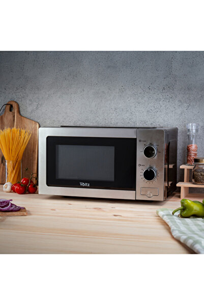 Voltz Microwave oven Oliver OV51443C, 700W, 20 l, 5 levels, Timer, Defrost, Gray