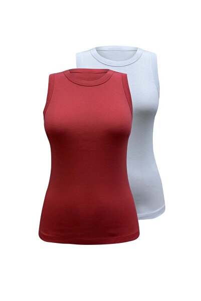 WESTMARK LONDON 2-Pack White Pomegranate Blossom Crew Neck Cotton Short Sleeve Women's T-Shirt Charlotte S/L Top