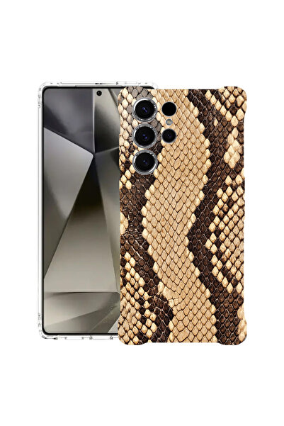 bestcase Αντικραδασμική θήκη πλάτης για Samsung Galaxy S25 Ultra, μοτίβο δέρμ...