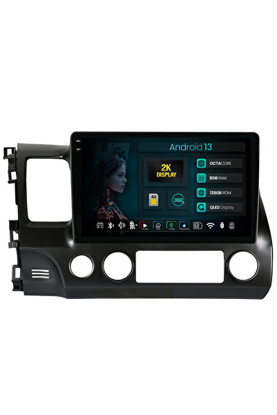 HUB64 Navigatie 2K Honda Civic (2005-2012), 8GB RAM, Android 13, Octacore, Sl...
