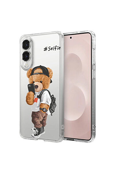 bestcase Carcasă spate antișoc pentru Samsung Galaxy S25 Edge, ursuleț de plu...